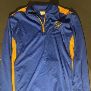 Large St. Louis Blues 1/4 zip athletic jacket